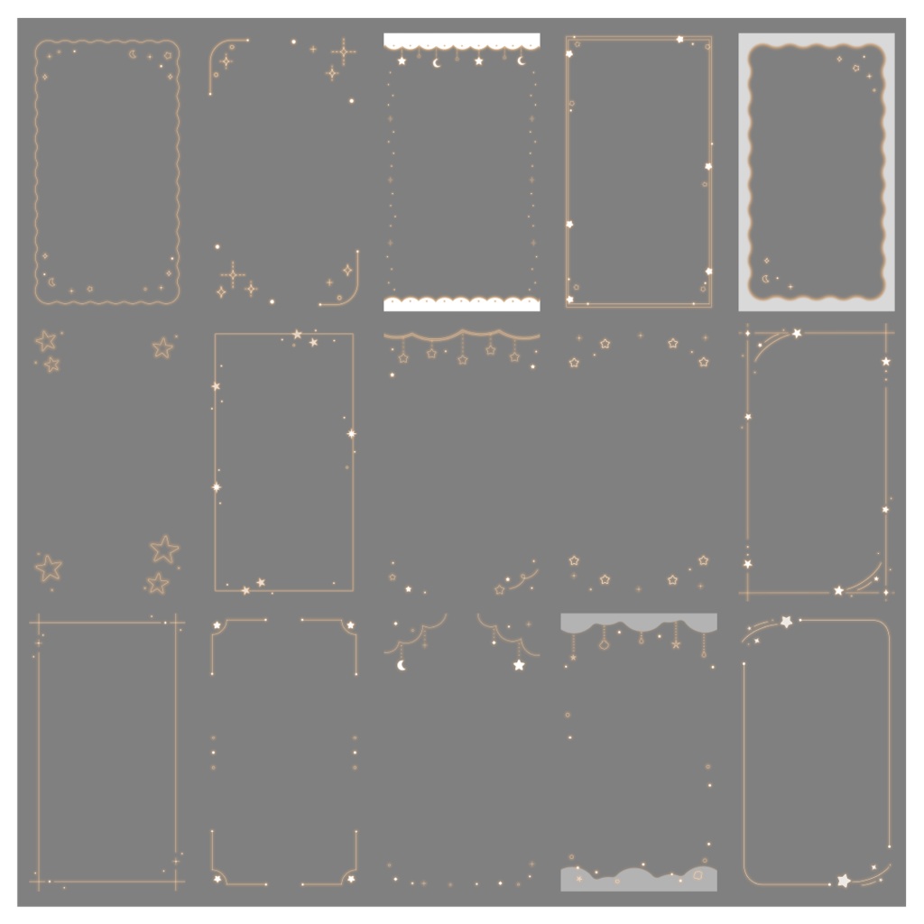 【100種】星9:16フレームセット