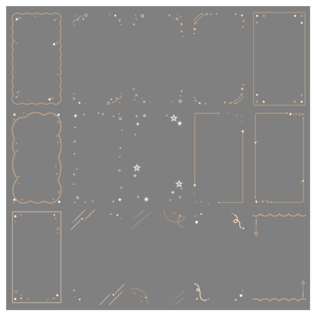 【100種】星9:16フレームセット