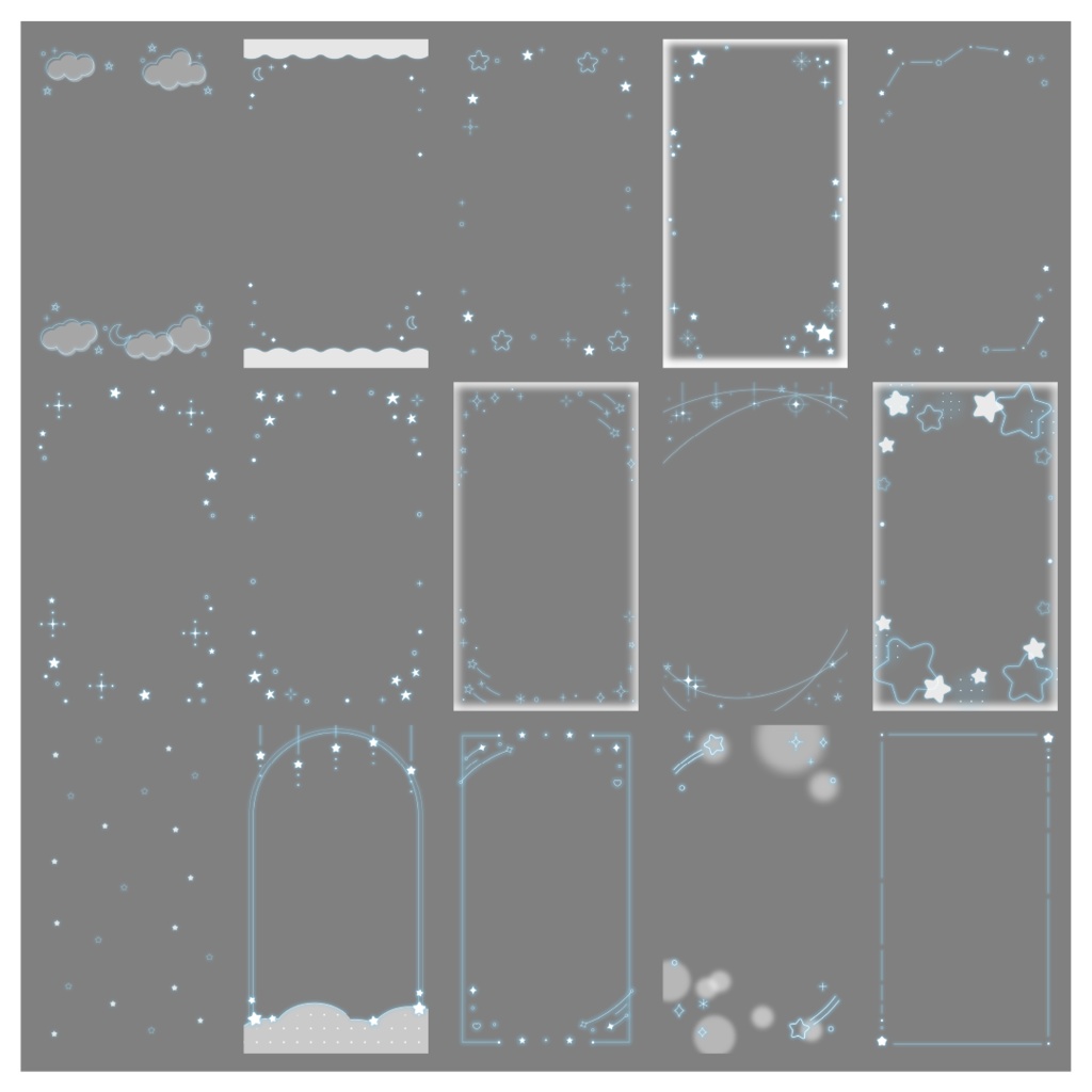 【100種】星9:16フレームセット