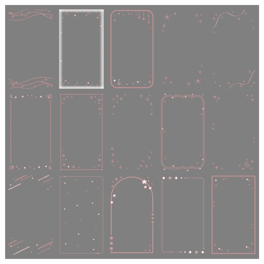 【100種】星9:16フレームセット