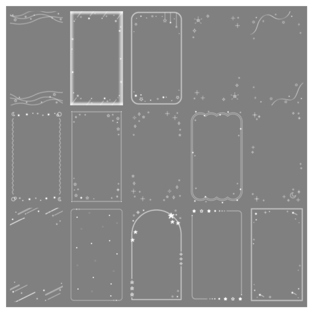 【100種】星9:16フレームセット