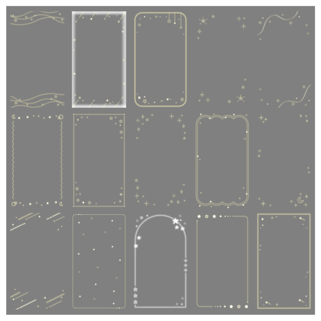 【100種】星9:16フレームセット