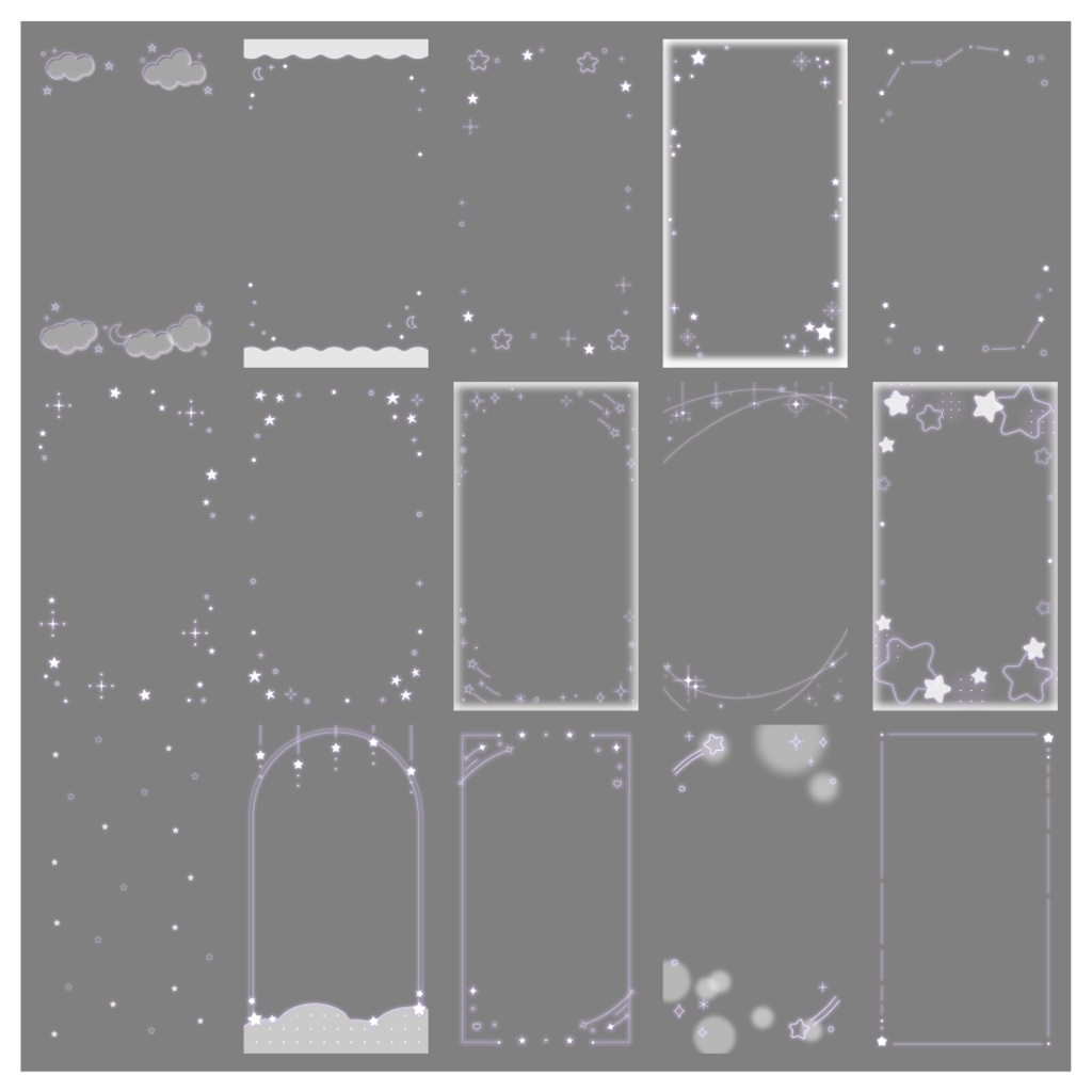 【100種】星9:16フレームセット