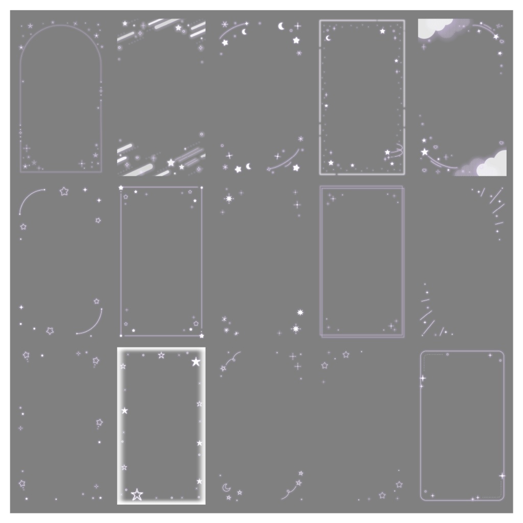 【100種】星9:16フレームセット