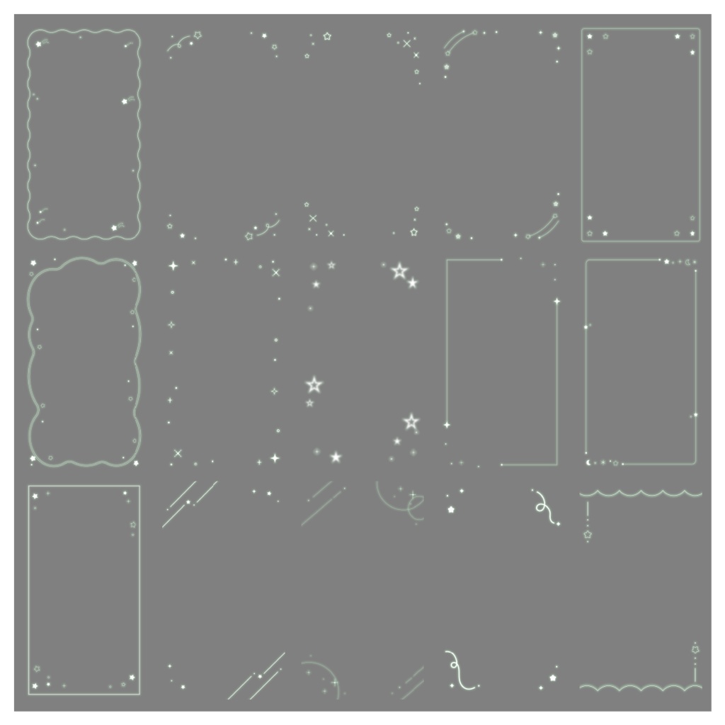 【100種】星9:16フレームセット