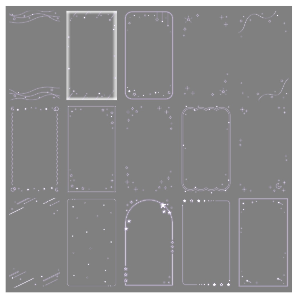 【100種】星9:16フレームセット