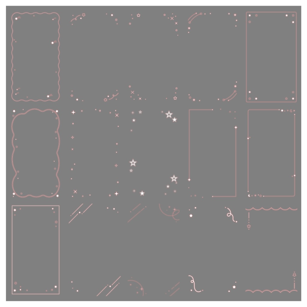 【100種】星9:16フレームセット