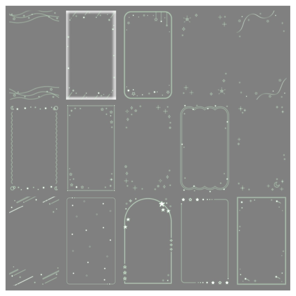 【100種】星9:16フレームセット