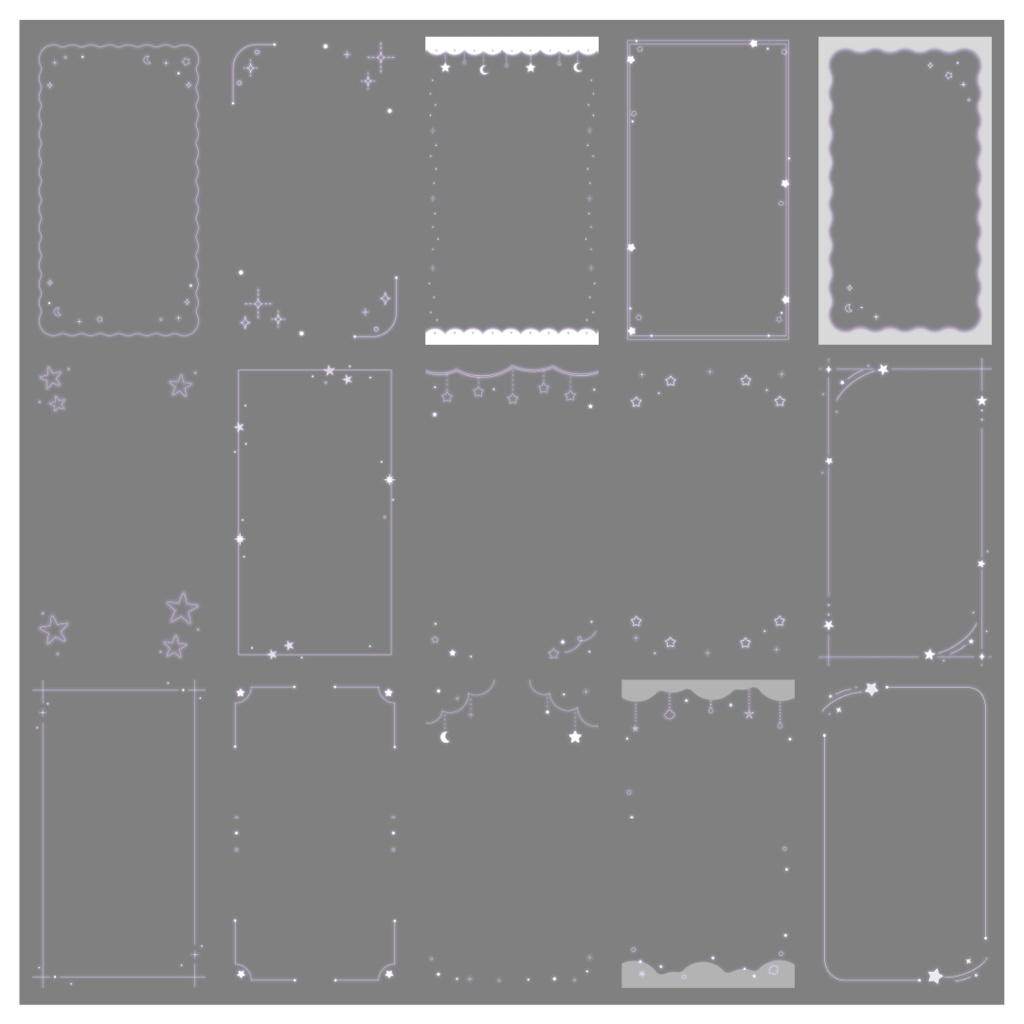 【100種】星9:16フレームセット