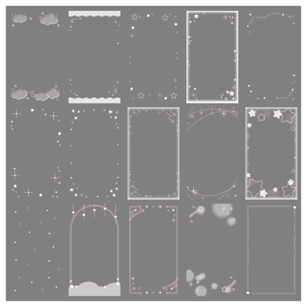 【100種】星9:16フレームセット