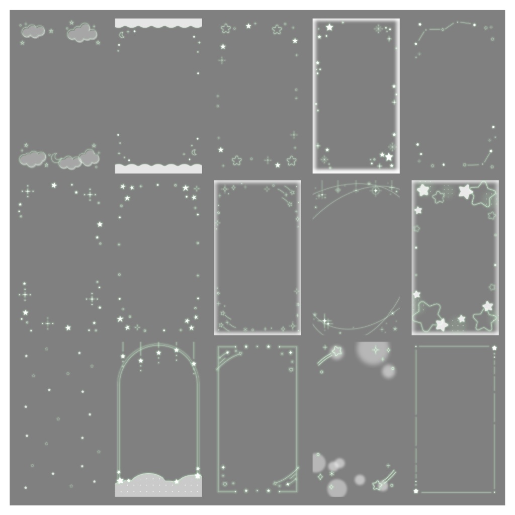 【100種】星9:16フレームセット
