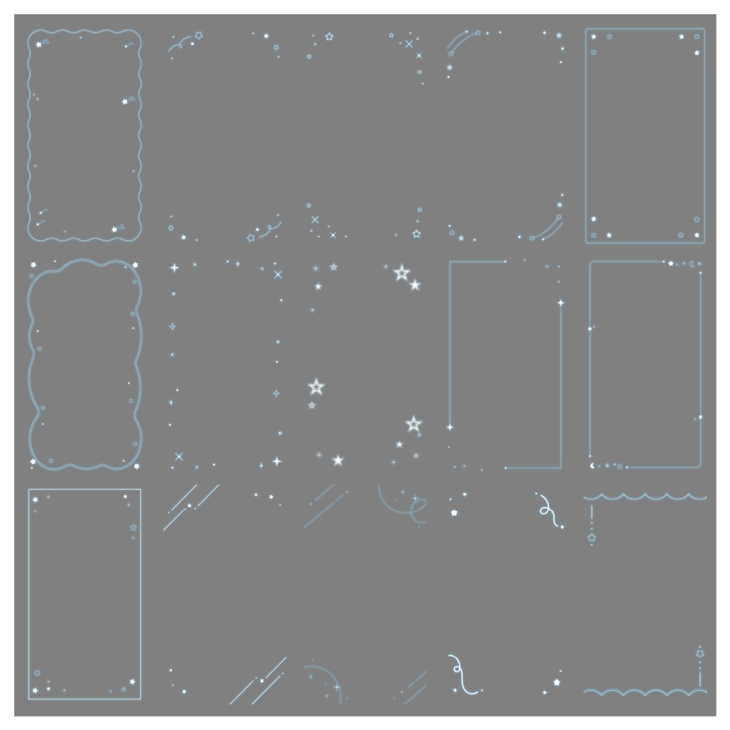 【100種】星9:16フレームセット