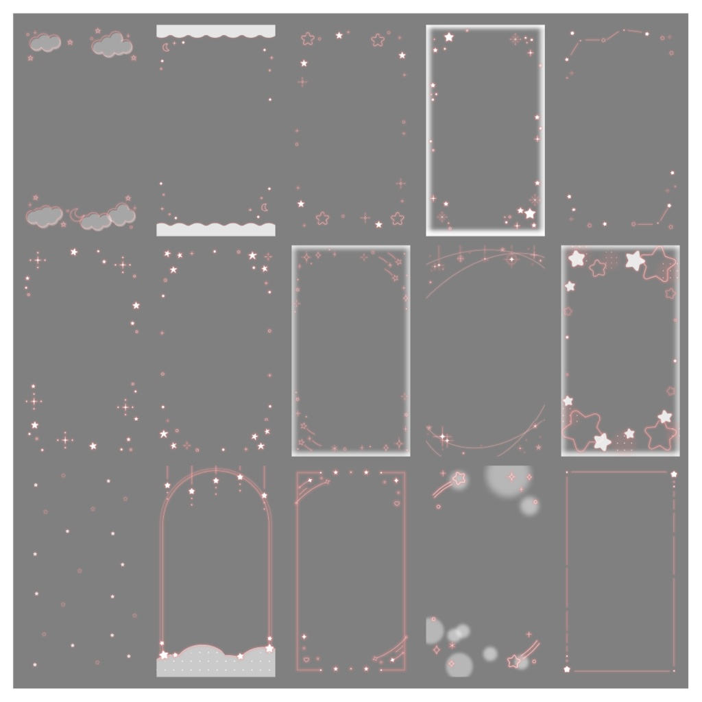 【100種】星9:16フレームセット