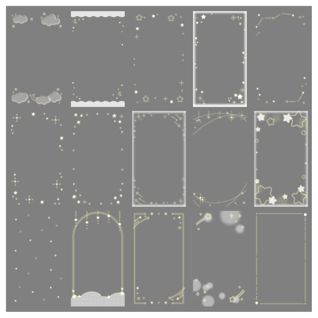 【100種】星9:16フレームセット