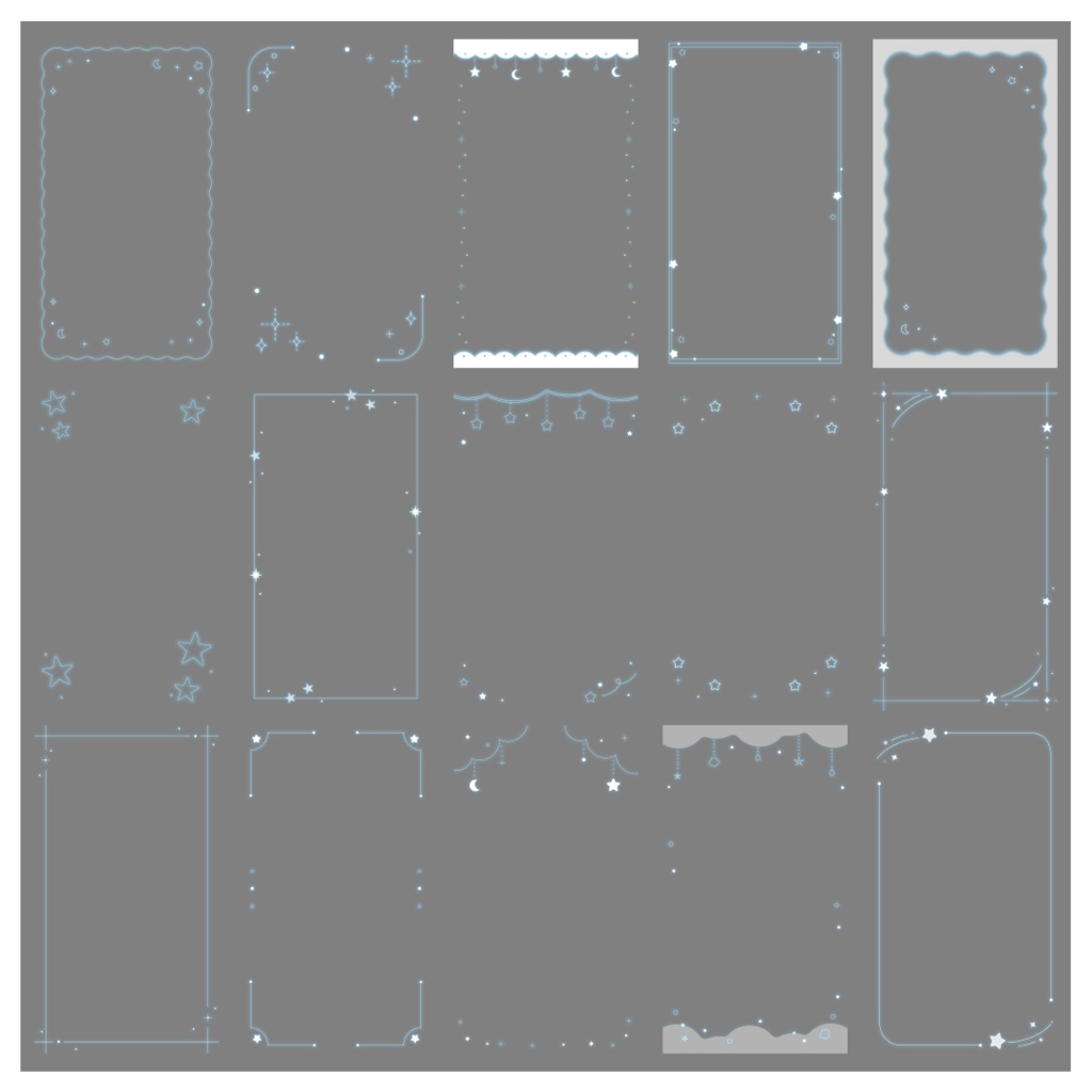 【100種】星9:16フレームセット