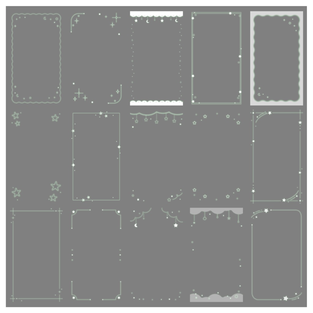 【100種】星9:16フレームセット