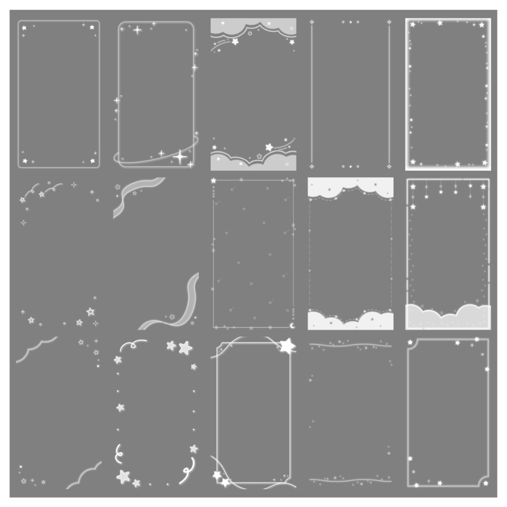 【100種】星9:16フレームセット