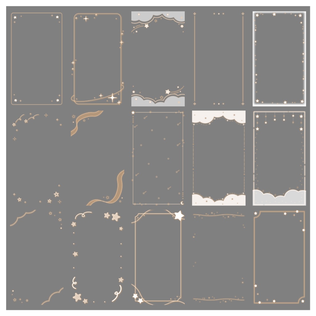 【100種】星9:16フレームセット