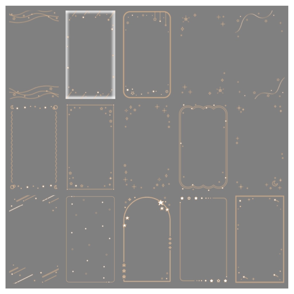 【100種】星9:16フレームセット