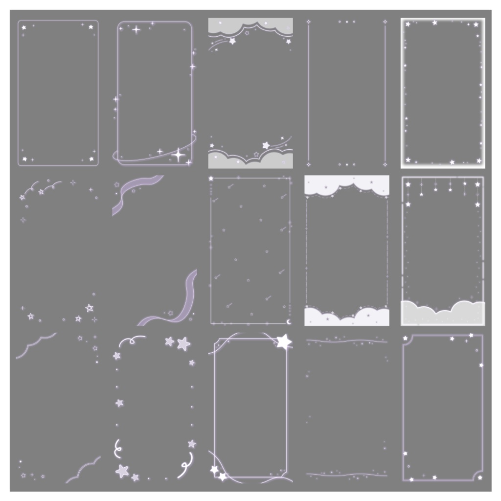 【100種】星9:16フレームセット