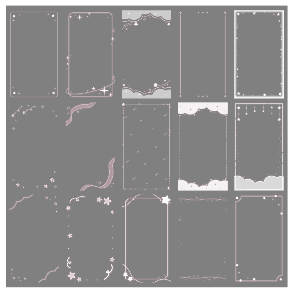 【100種】星9:16フレームセット
