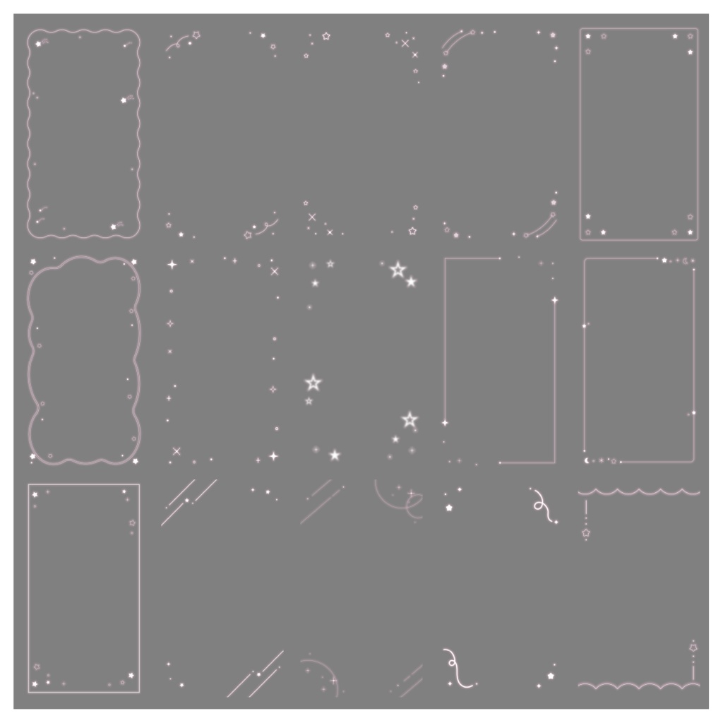 【100種】星9:16フレームセット