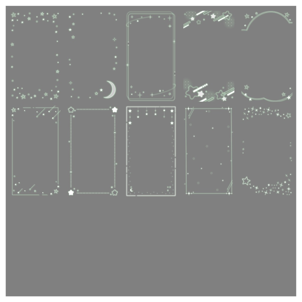 【100種】星9:16フレームセット