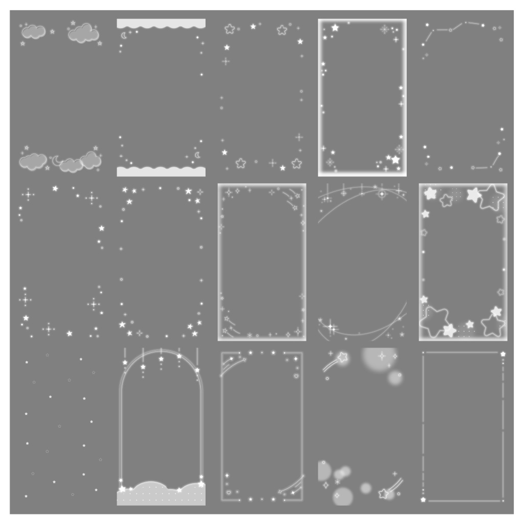 【100種】星9:16フレームセット