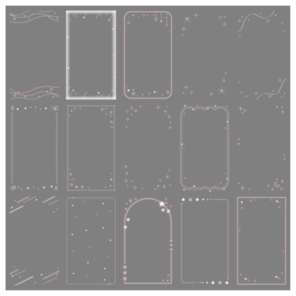【100種】星9:16フレームセット