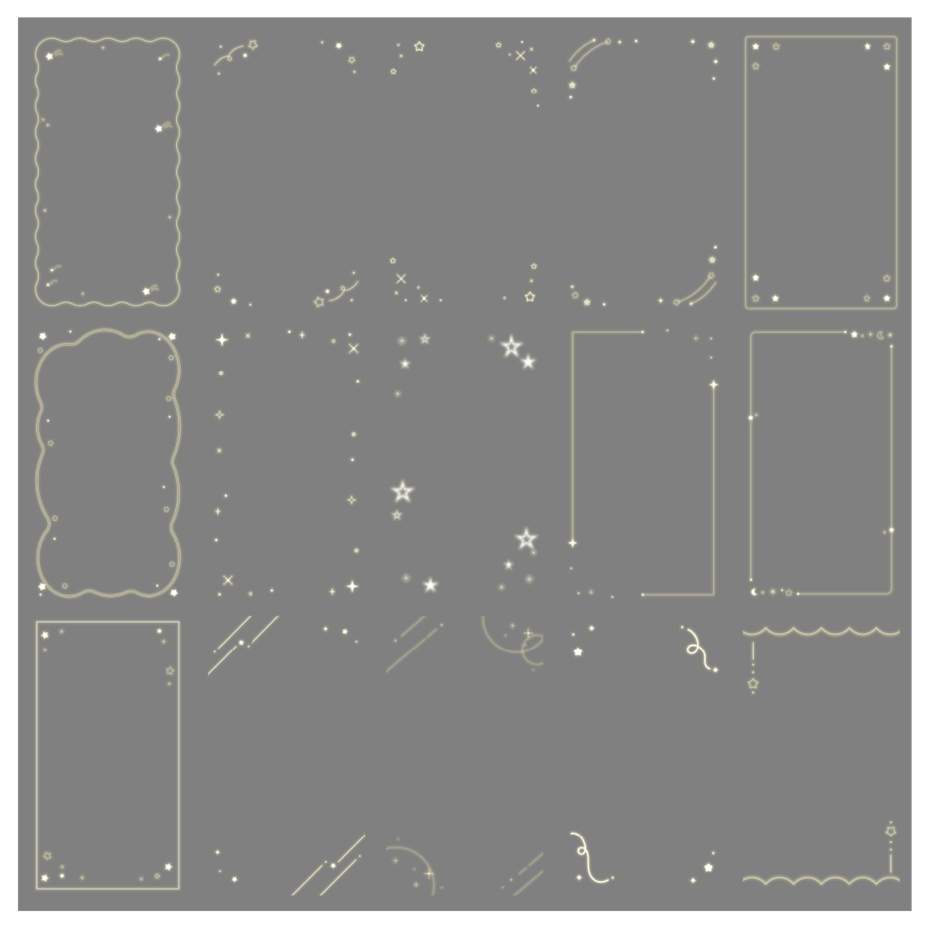 【100種】星9:16フレームセット