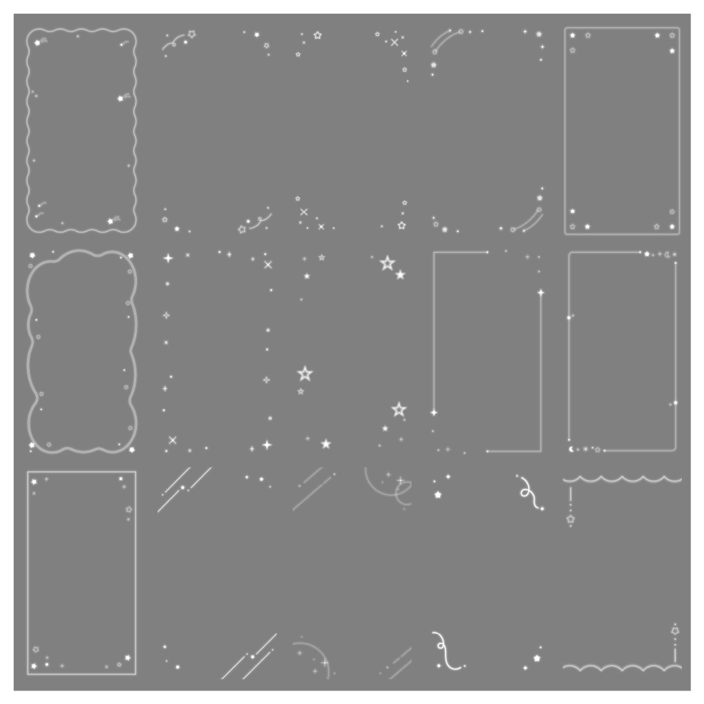 【100種】星9:16フレームセット