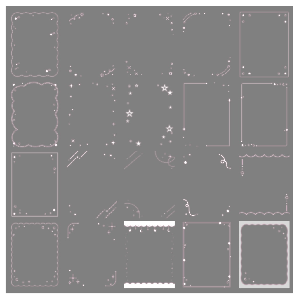 【100種】星3:4フレームセット