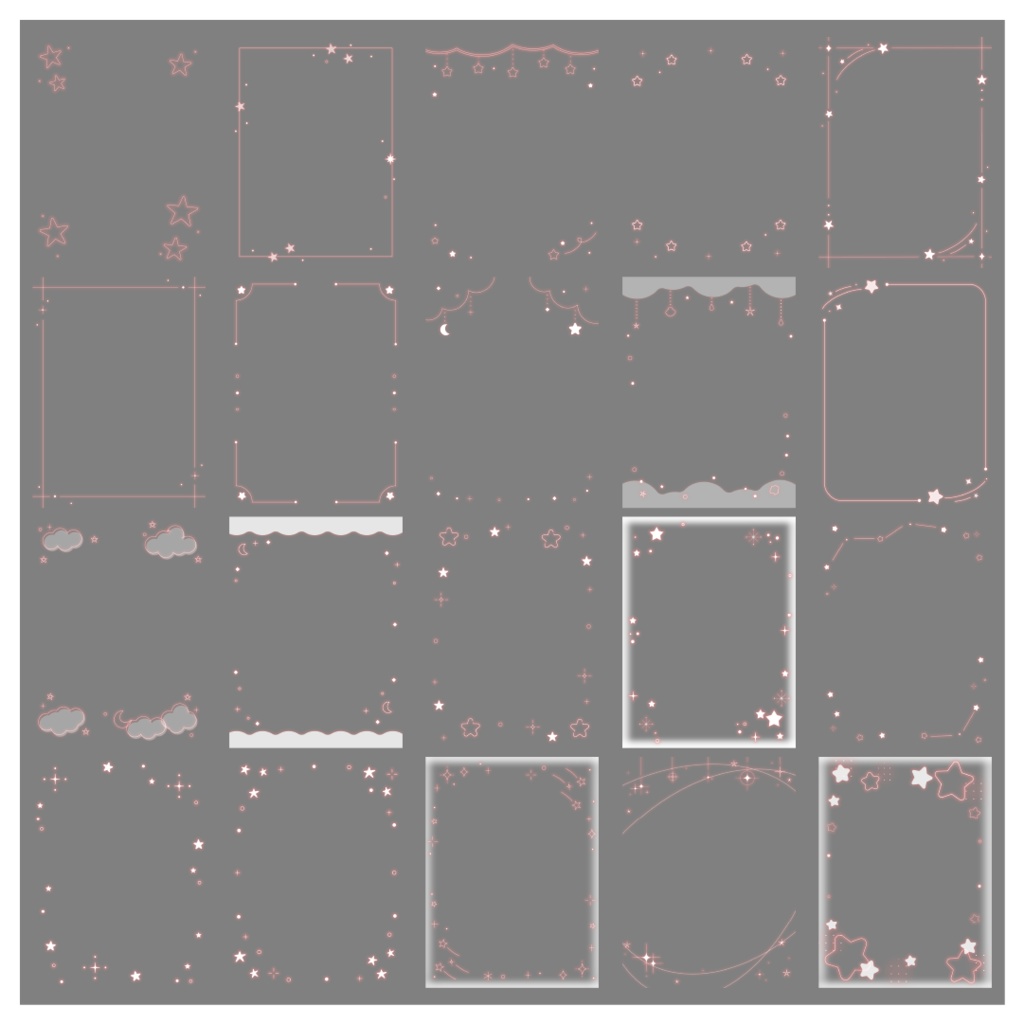 【100種】星3:4フレームセット