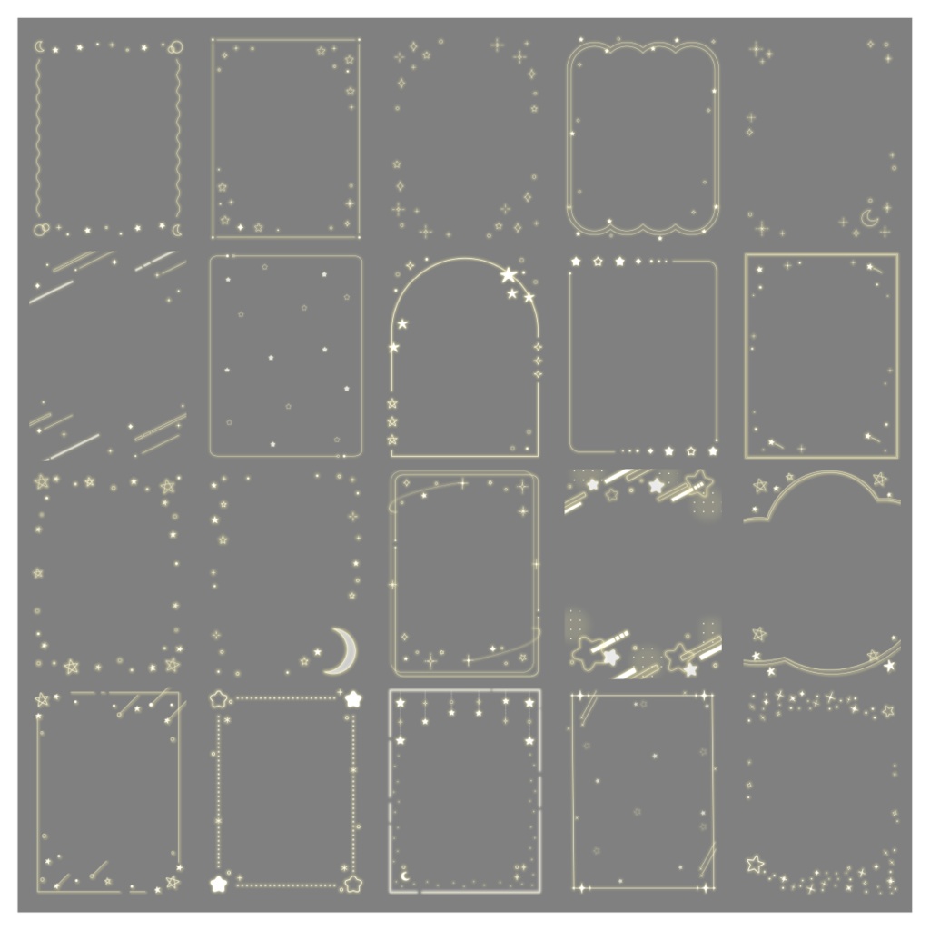 【100種】星3:4フレームセット