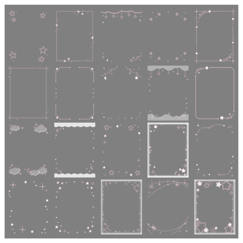 【100種】星3:4フレームセット