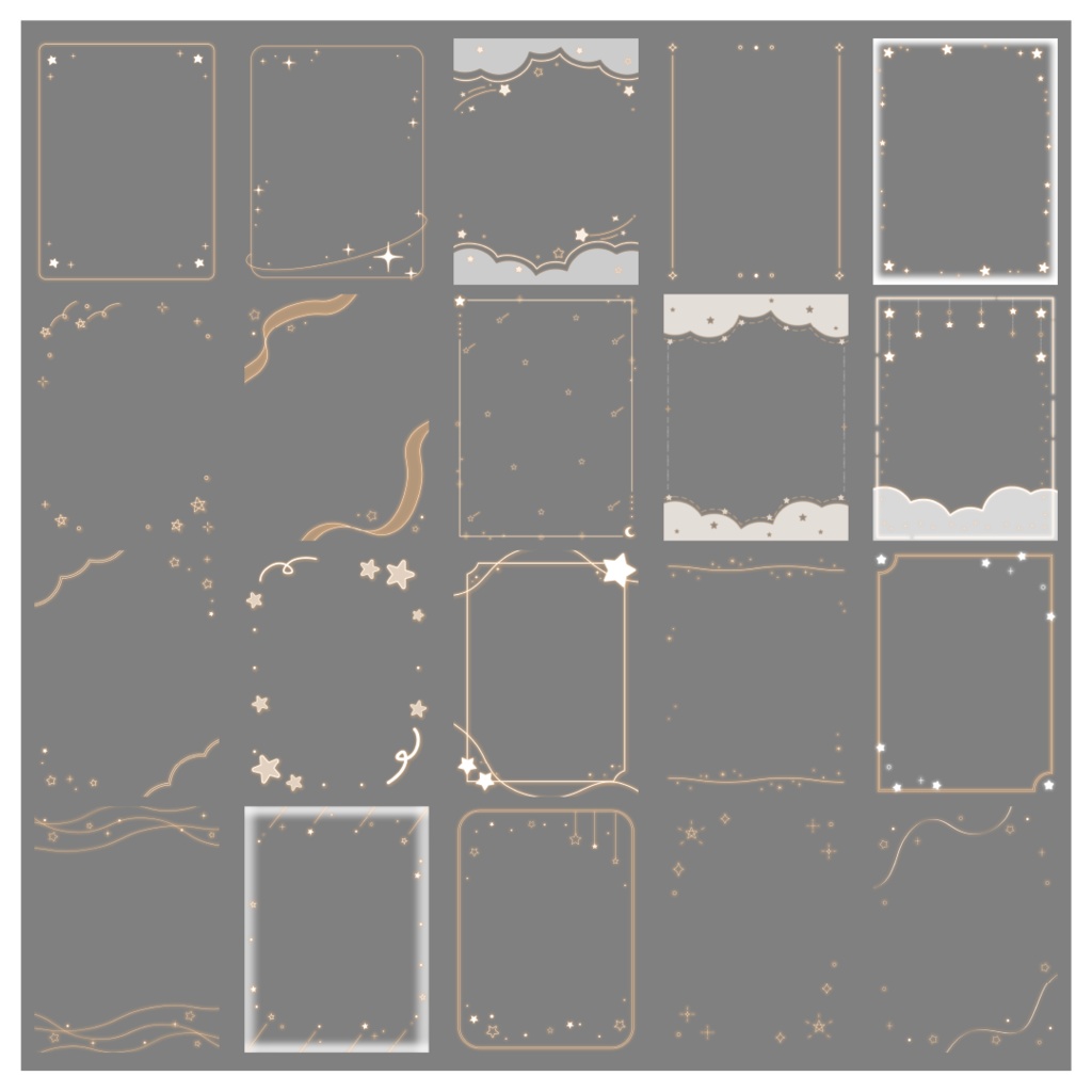 【100種】星3:4フレームセット