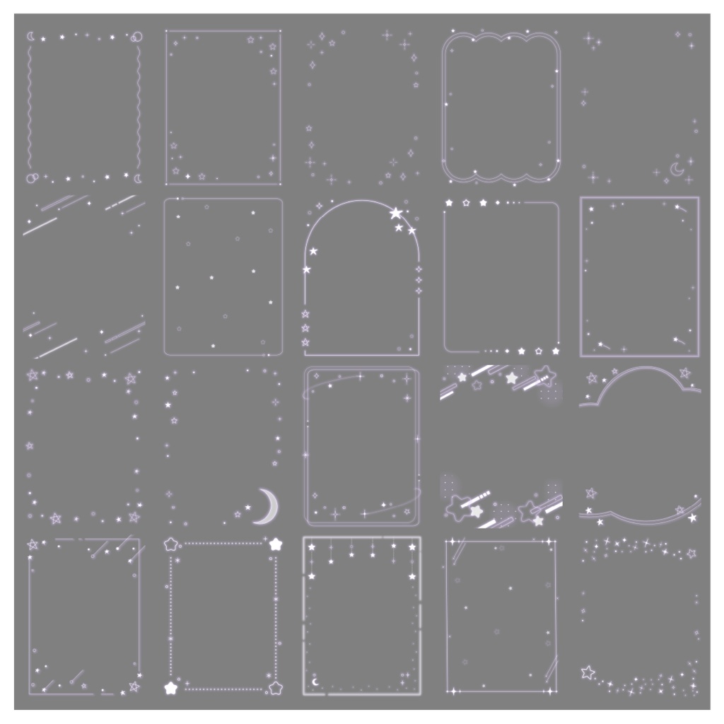 【100種】星3:4フレームセット