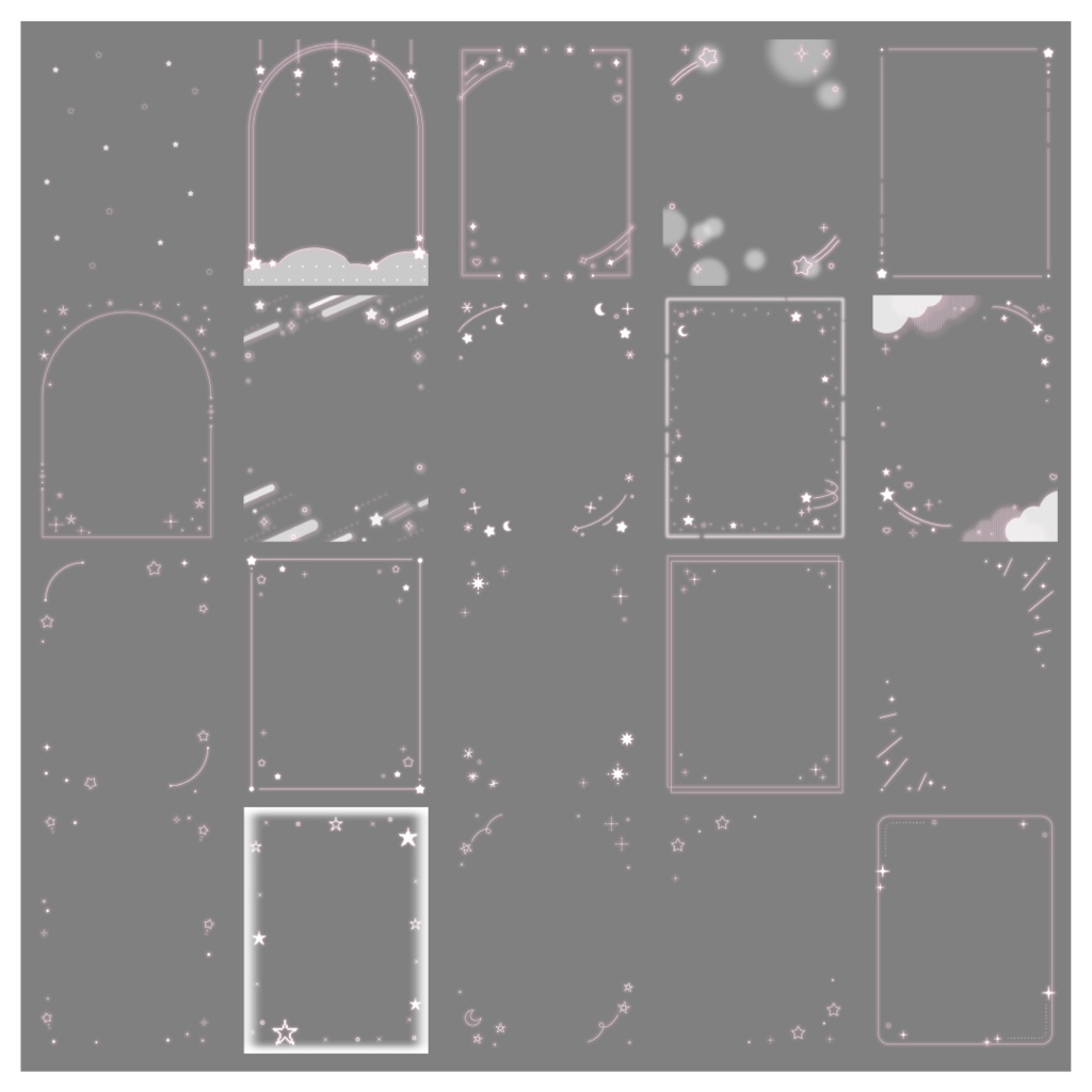 【100種】星3:4フレームセット