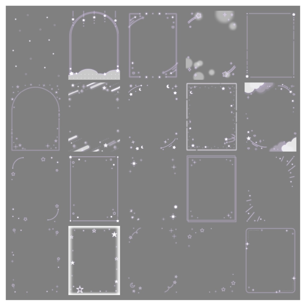 【100種】星3:4フレームセット