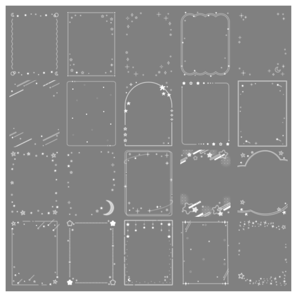 【100種】星3:4フレームセット