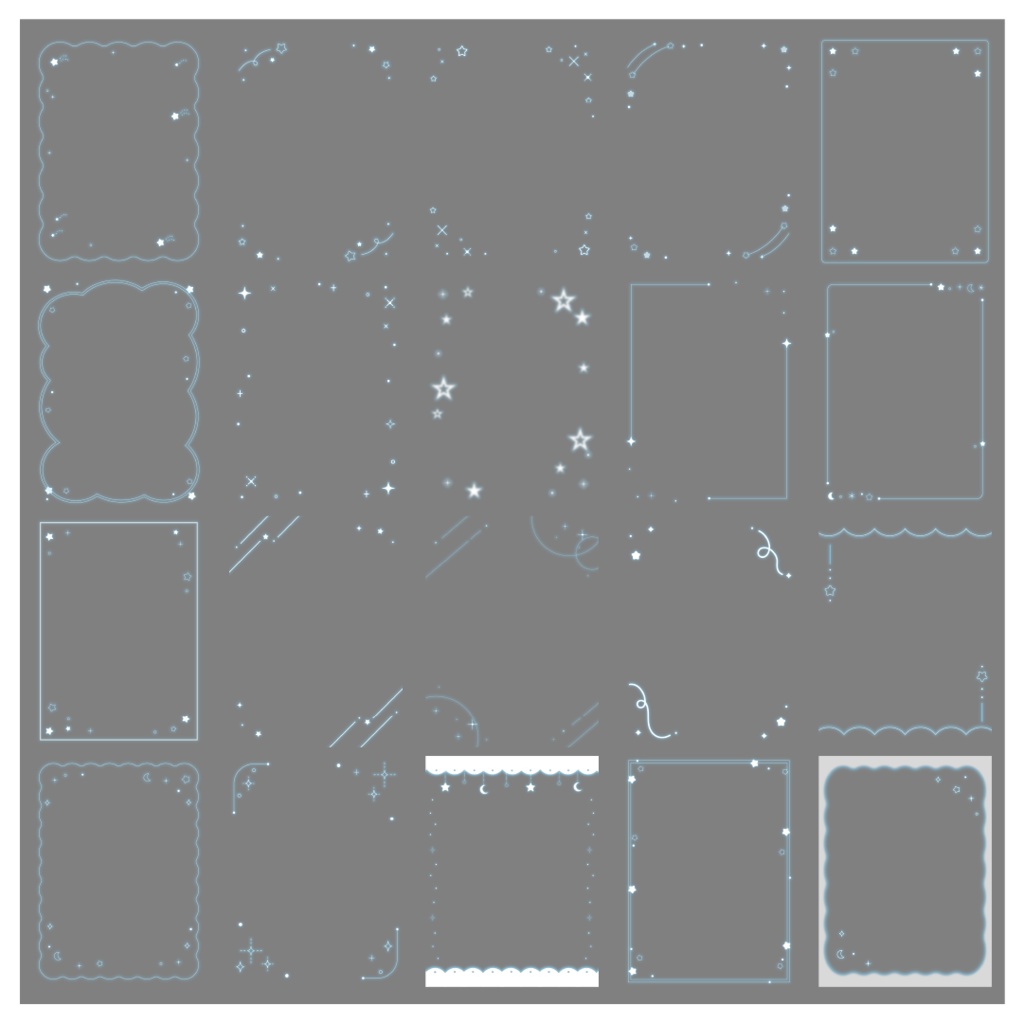 【100種】星3:4フレームセット