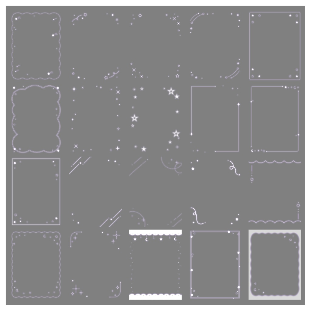 【100種】星3:4フレームセット