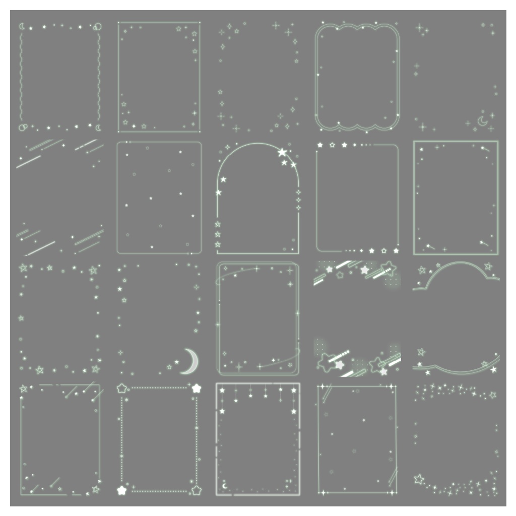 【100種】星3:4フレームセット