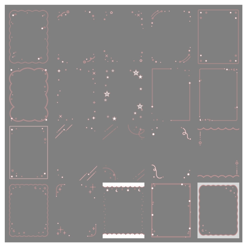 【100種】星3:4フレームセット