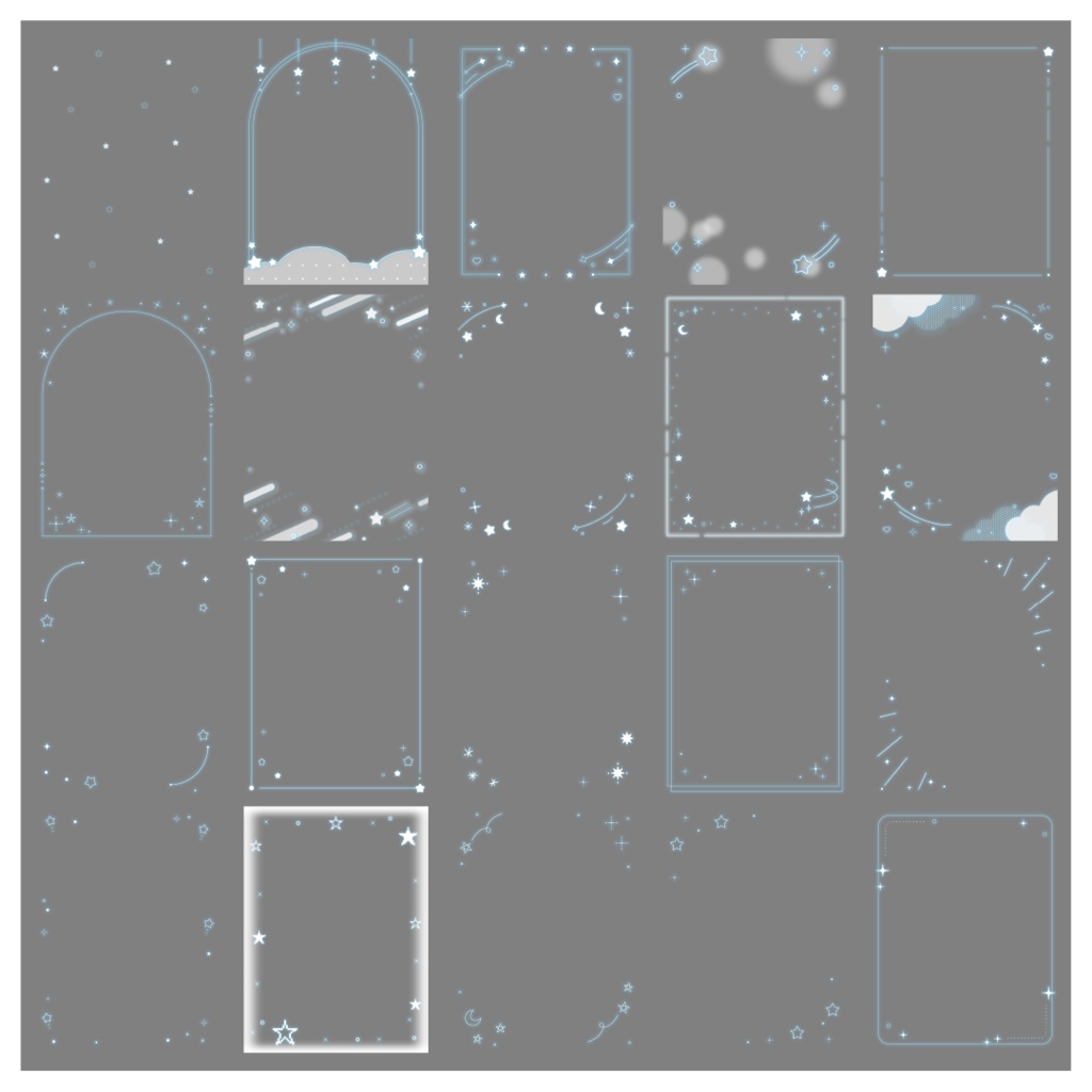 【100種】星3:4フレームセット