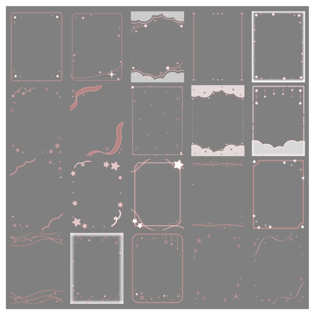 【100種】星3:4フレームセット