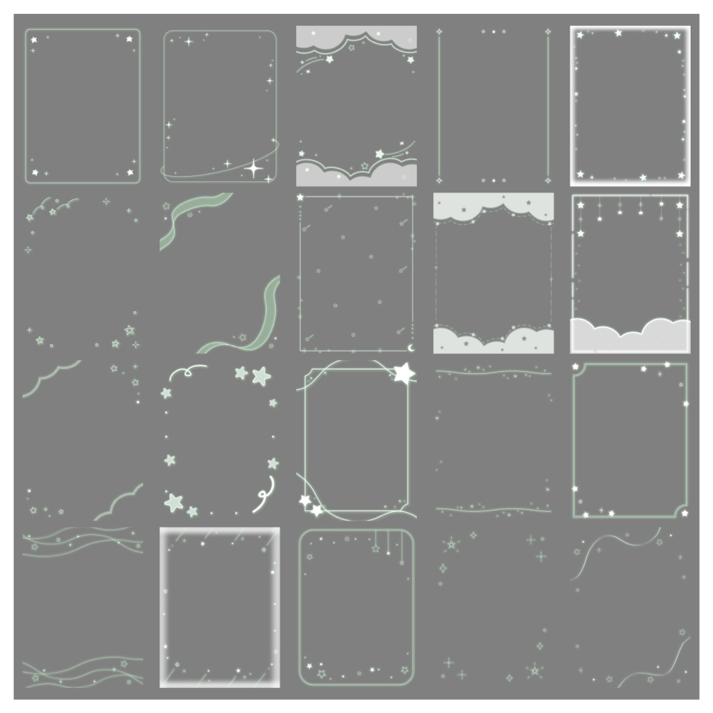 【100種】星3:4フレームセット