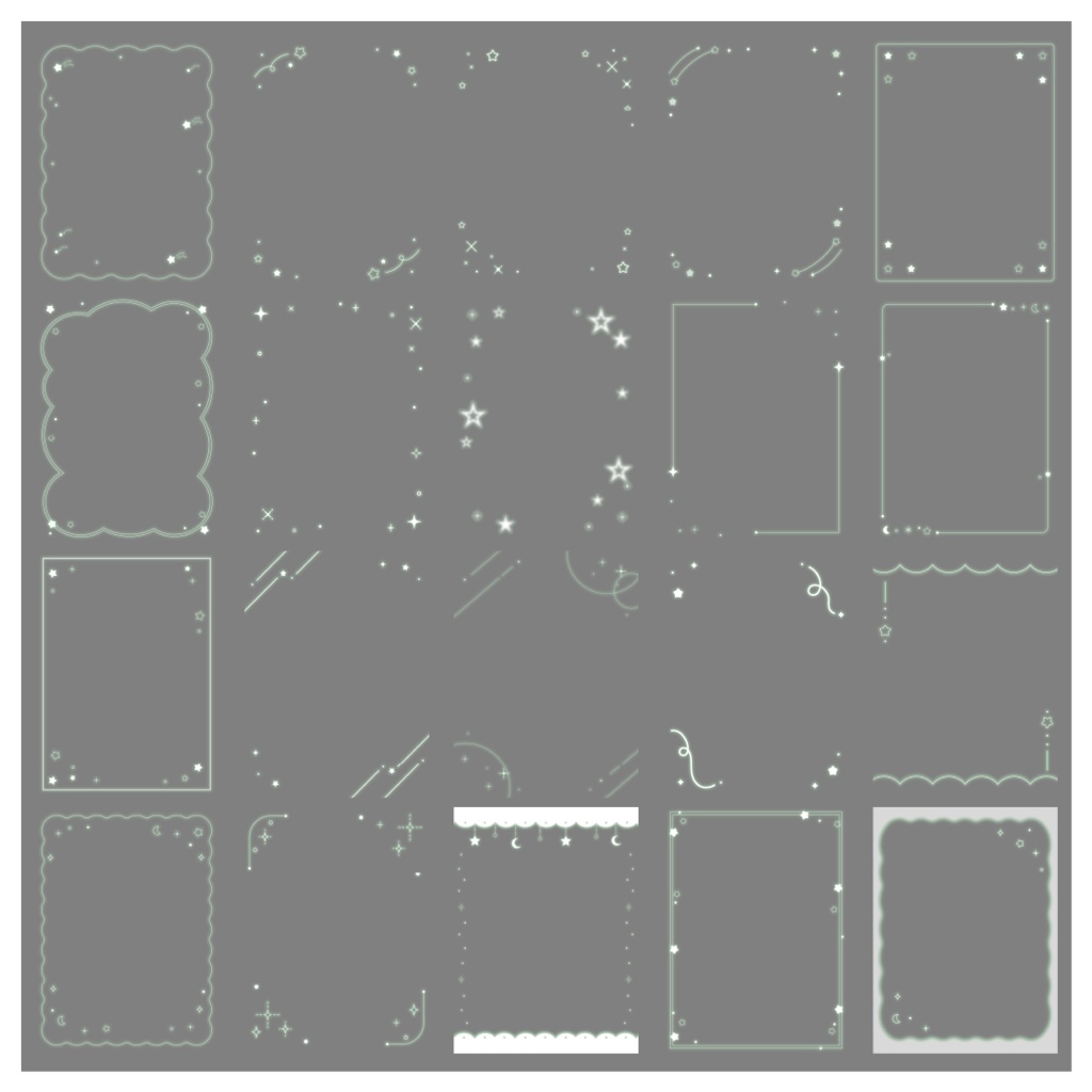 【100種】星3:4フレームセット