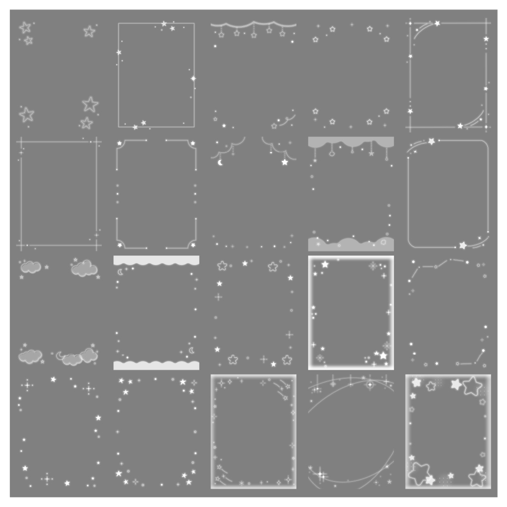 【100種】星3:4フレームセット