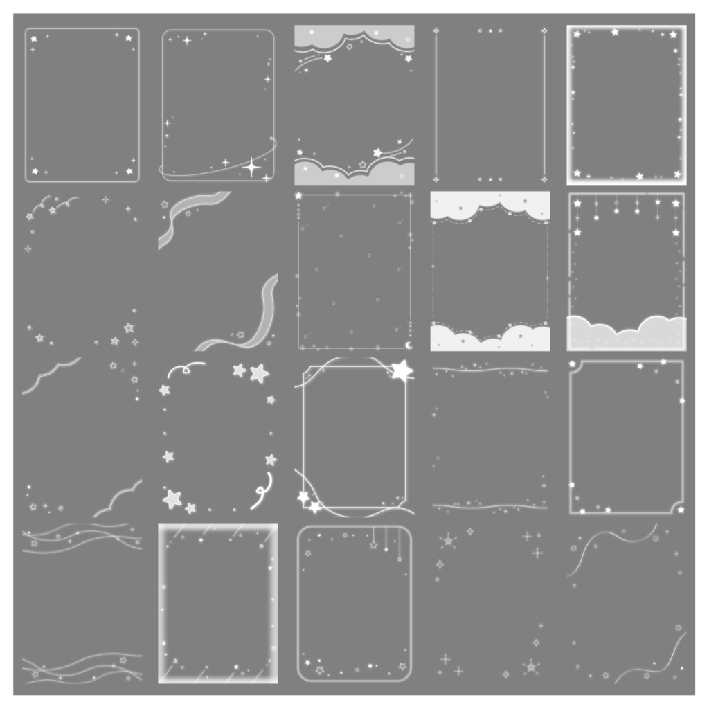 【100種】星3:4フレームセット